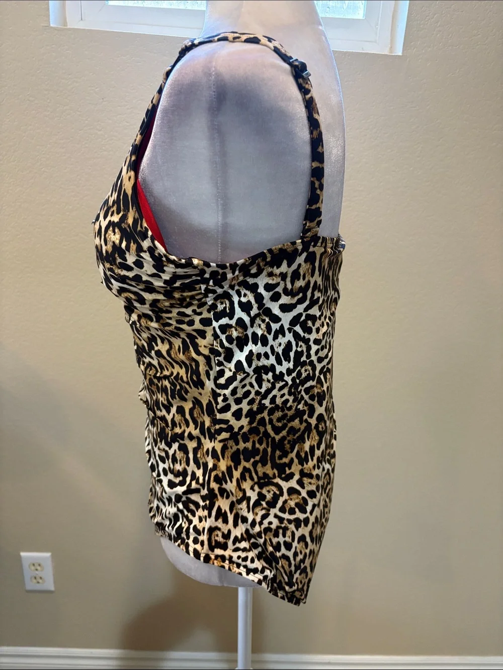 Dkny Leopard Print One-Piece Swimsuit — Brown and Black-Size XXL - Picture 4 of 13